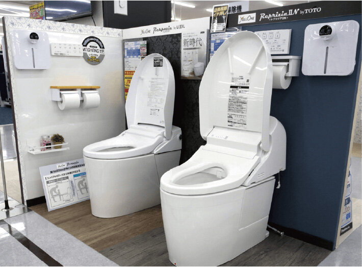 ヤマダホールディングス　同社ではオート開閉、オート洗浄のタンクレストイレの販売に力を入れている