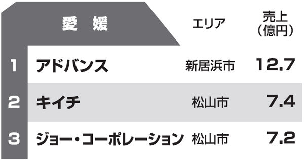 都道府県別リフォーム売上ランキング2013　愛媛県