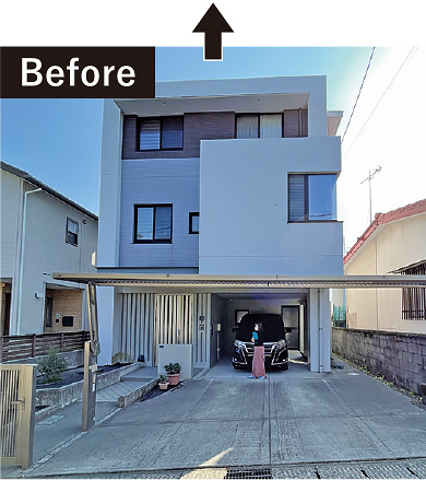 インフォメーション住宅産業　築約10年の戸建て住宅の外構のリフォーム案件だった