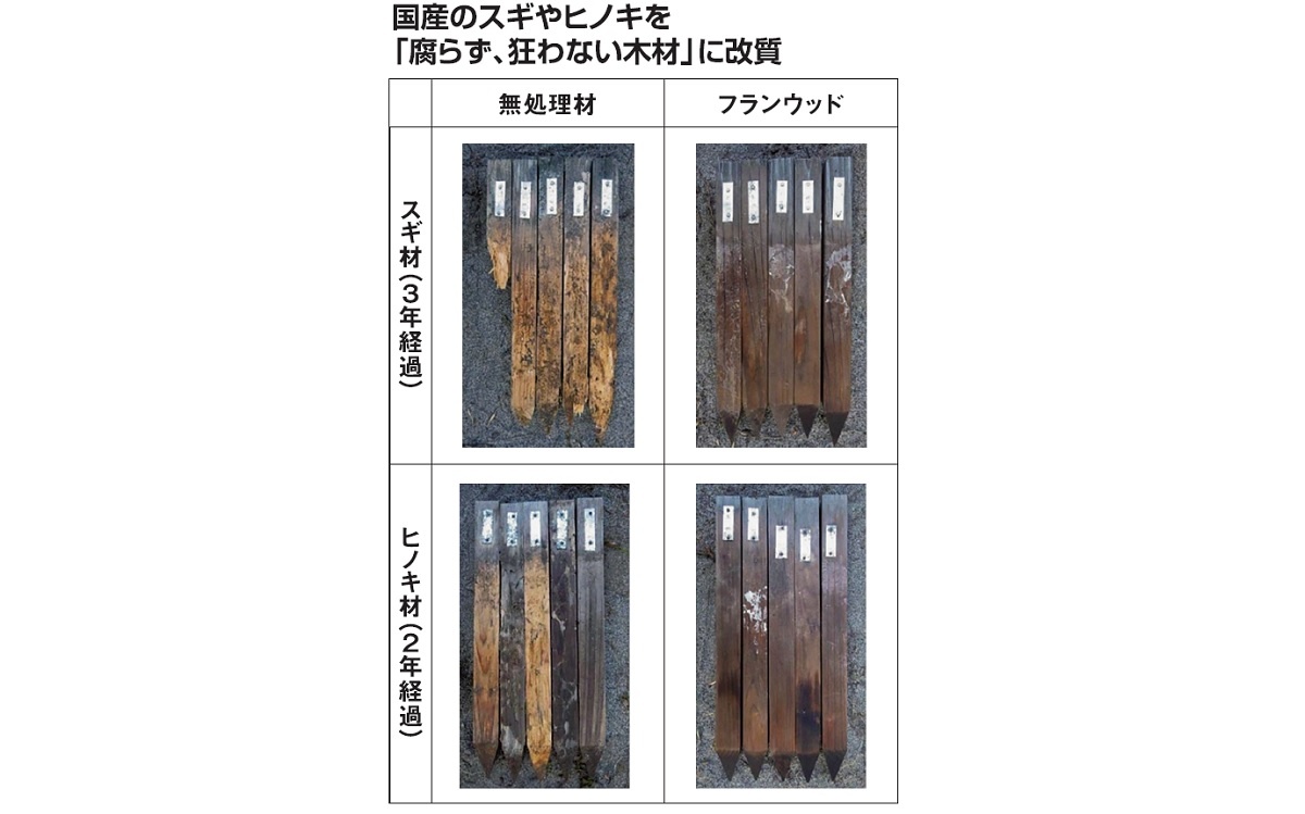 国産木材を半永久利用へ