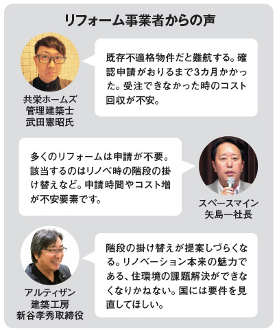 リフォーム事業者からの声