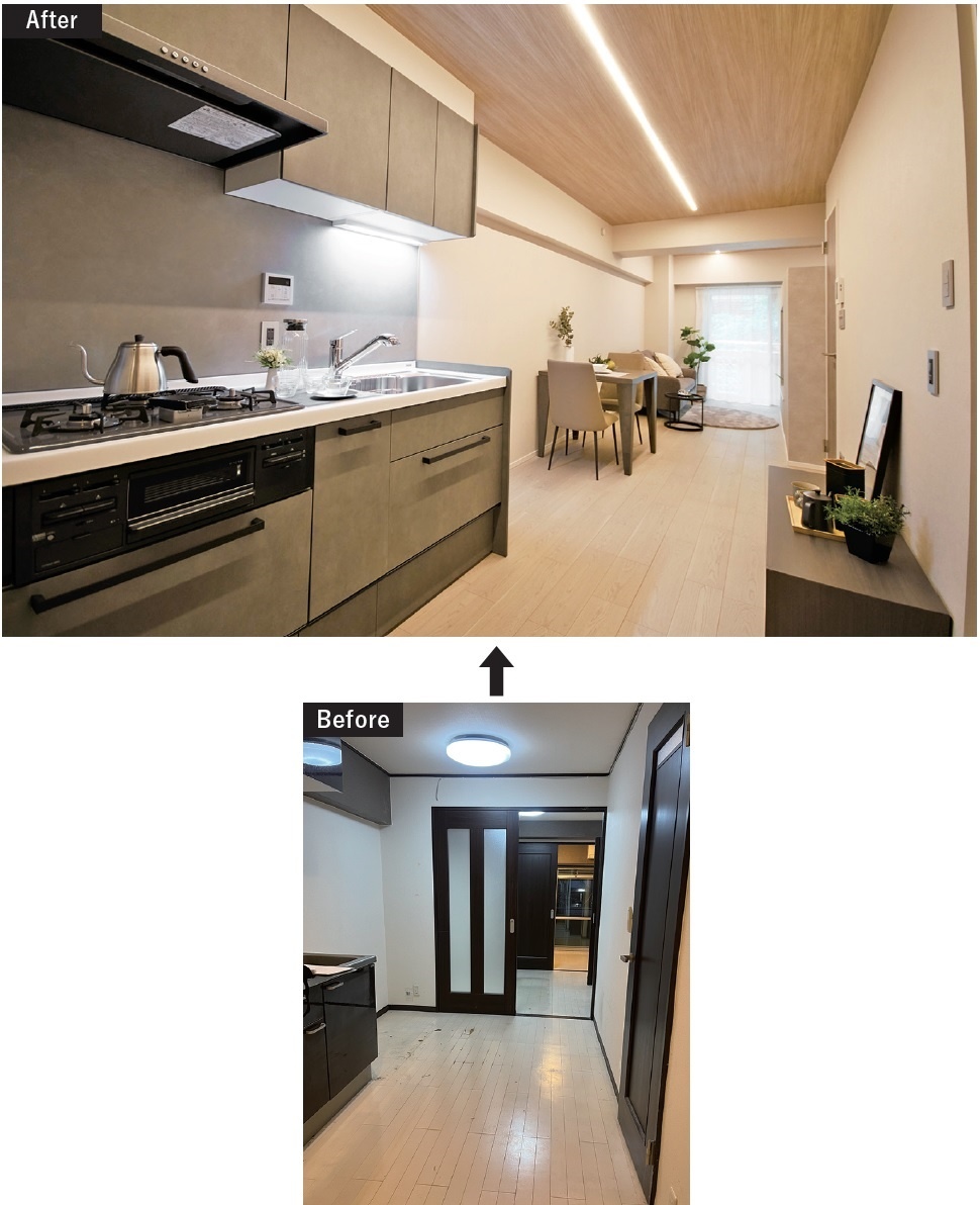 (写真：平均600万円でリノベ）