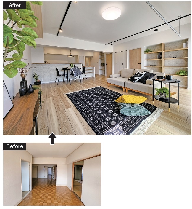 （写真：量から質に転換しリノベの価値を高めた）