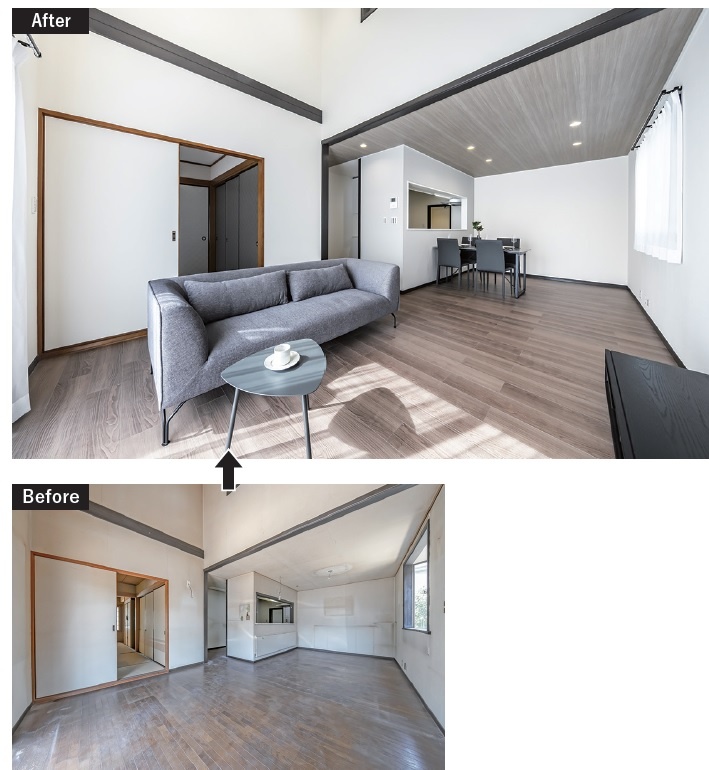 （写真：新築部門の設計力をいかしたリノベを行う）