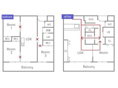 レベル、動線にこだわったリノベ提案　ヒアリングを徹底