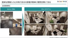3D空間でできるインテリアコーディネート「S-CANVAS」