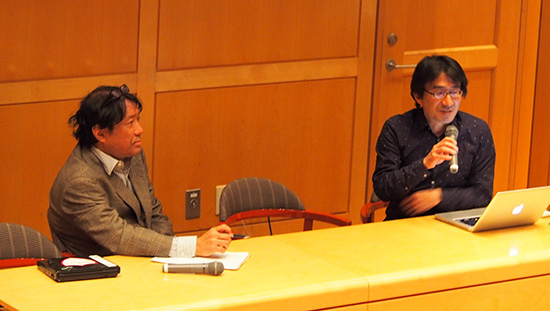 Open A馬場正尊代表(右)と「オルタナ」森摂編集長による対談
