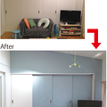 あえて建具1枚は白にしてアクセントに