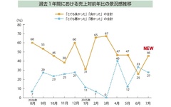  【景況感調査2025年7月】売上対前年比「良い」21pt増