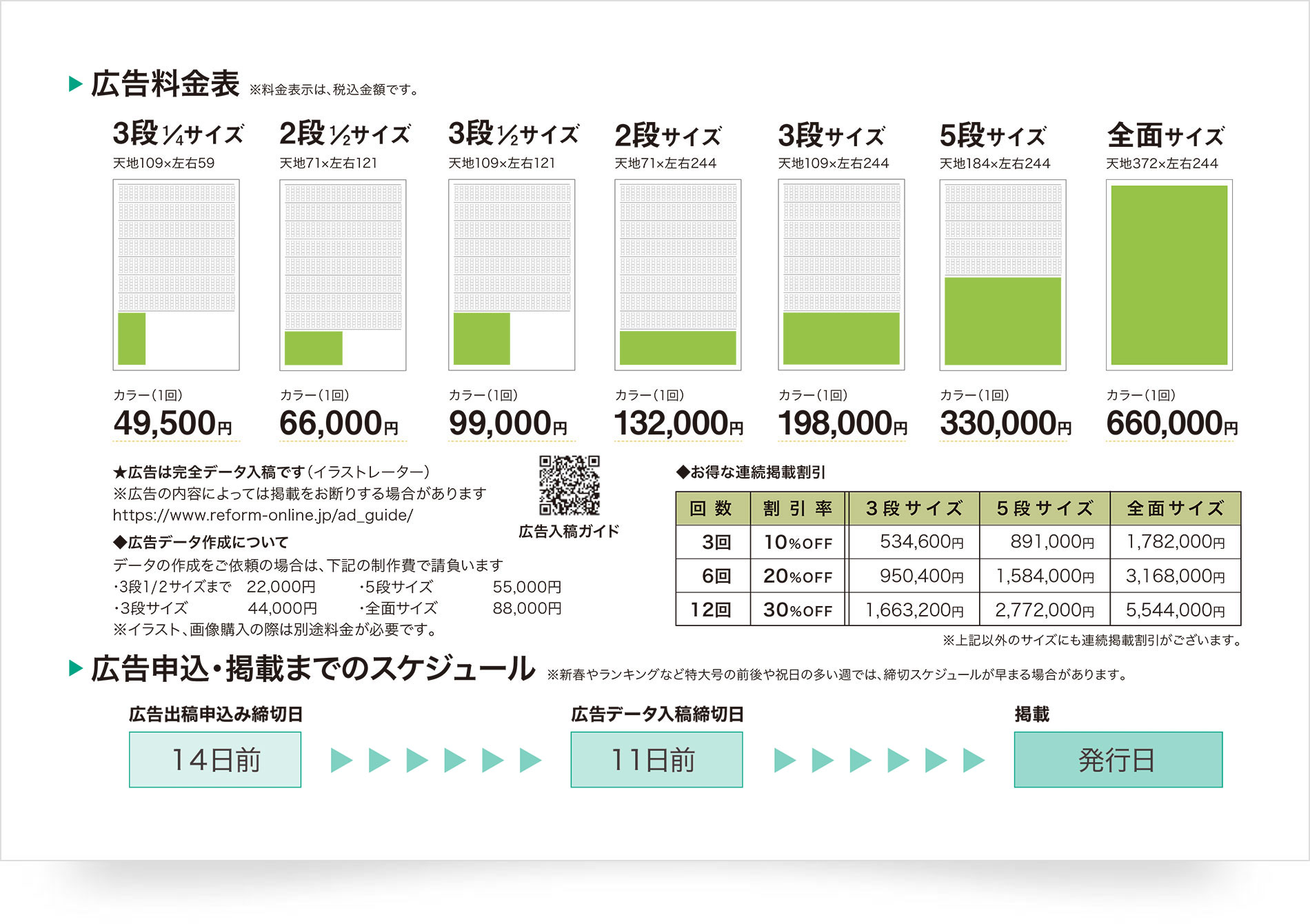 広告料金表
